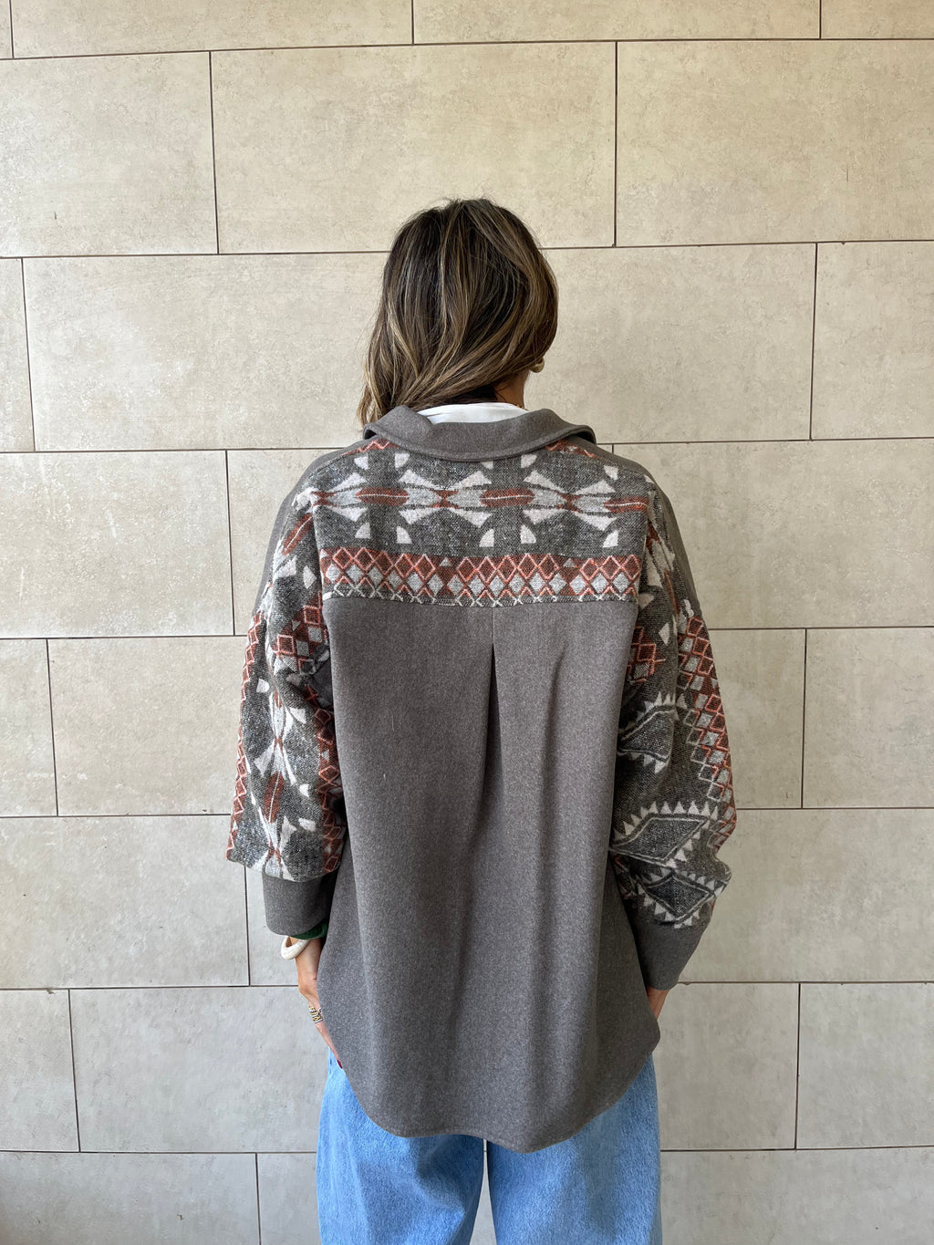 Aztec Pattern Shacket