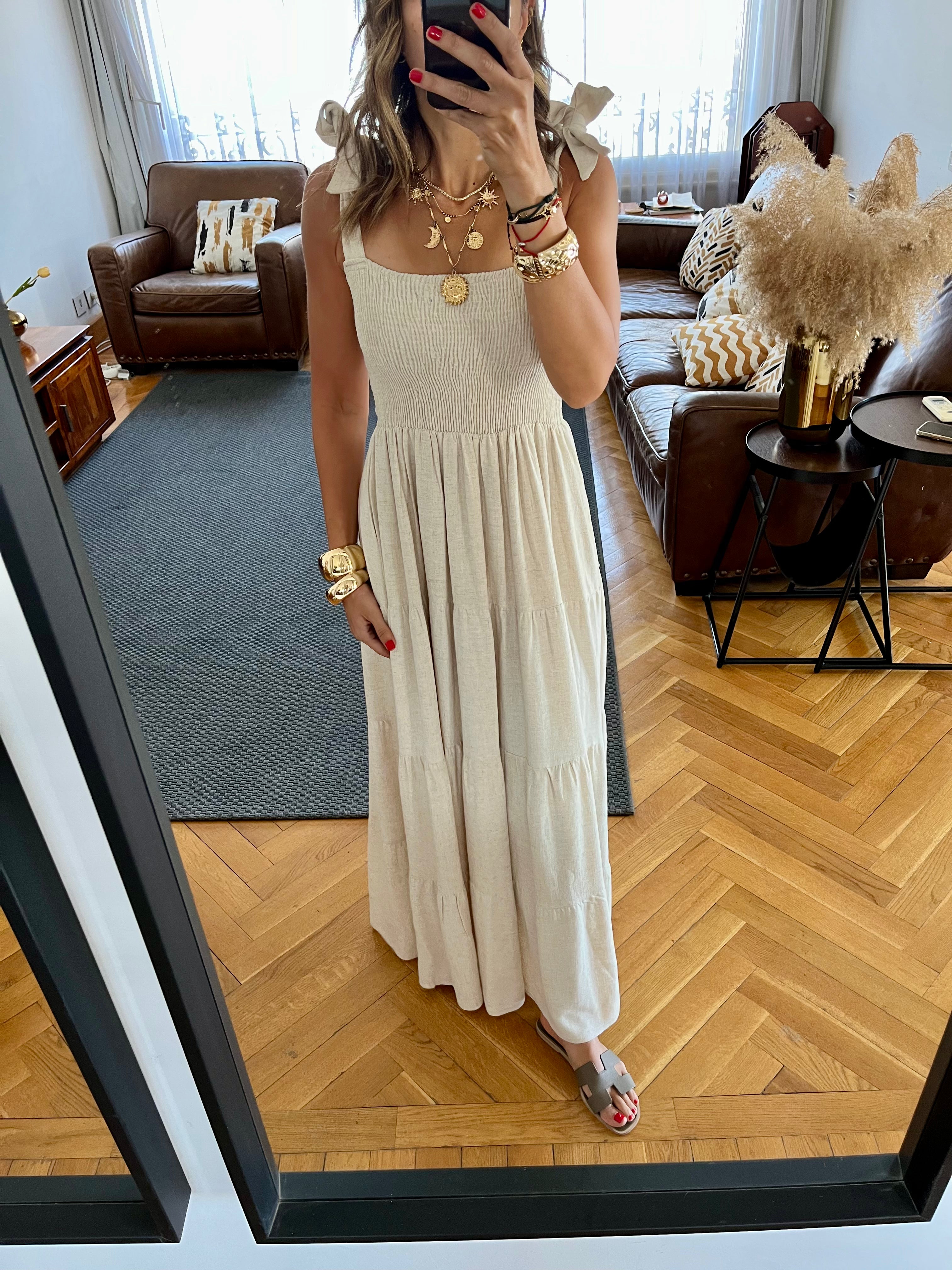 Beige Gypsy Dress