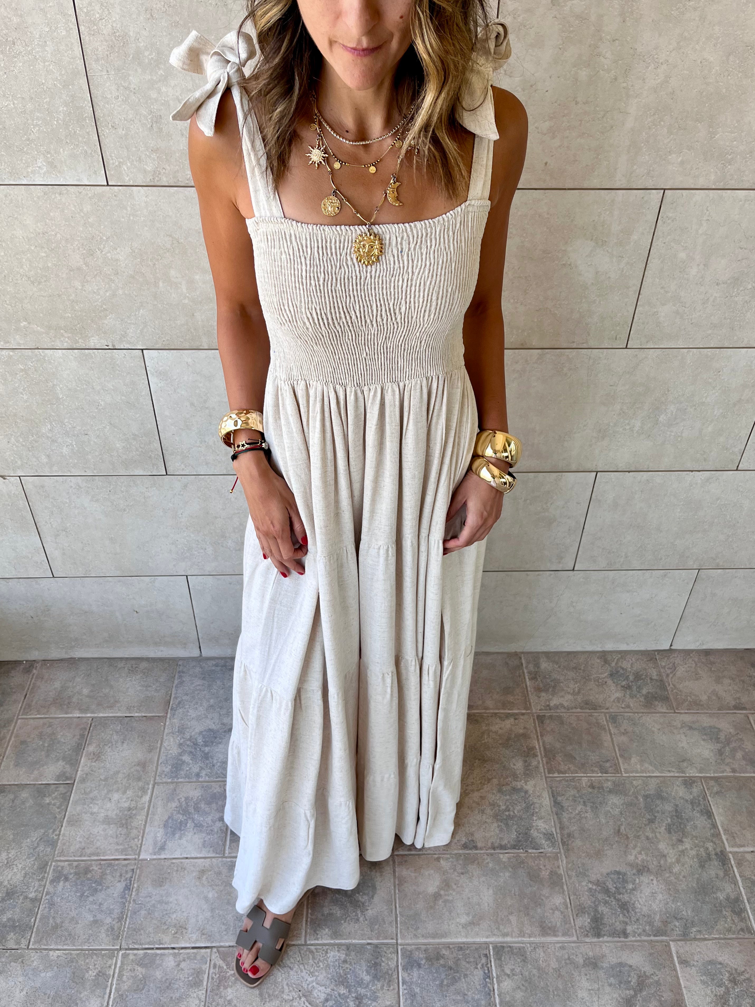 Beige Gypsy Dress