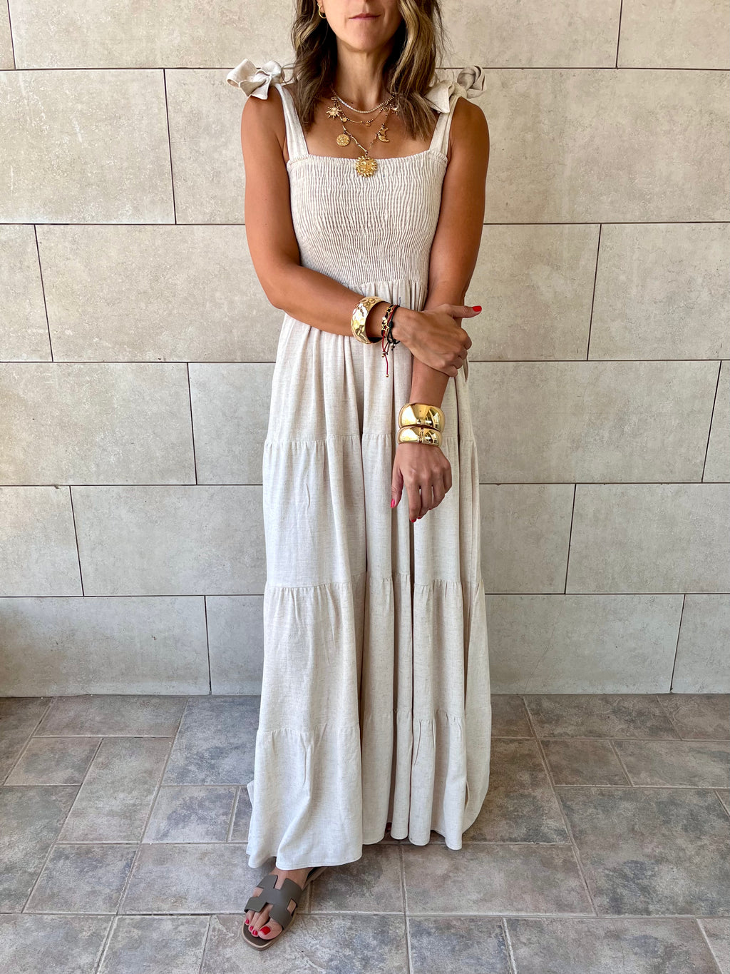 Beige Gypsy Dress