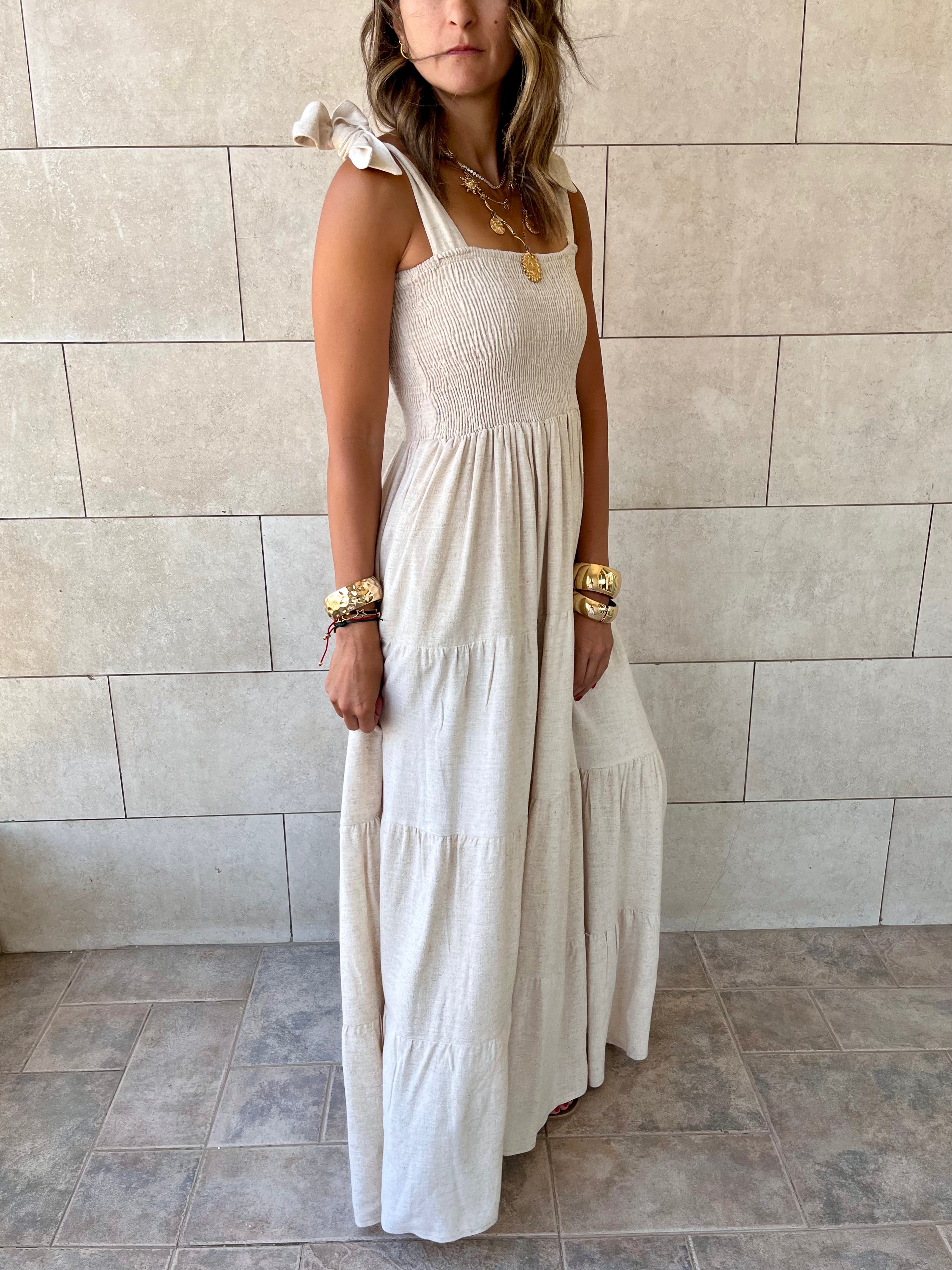 Beige Gypsy Dress
