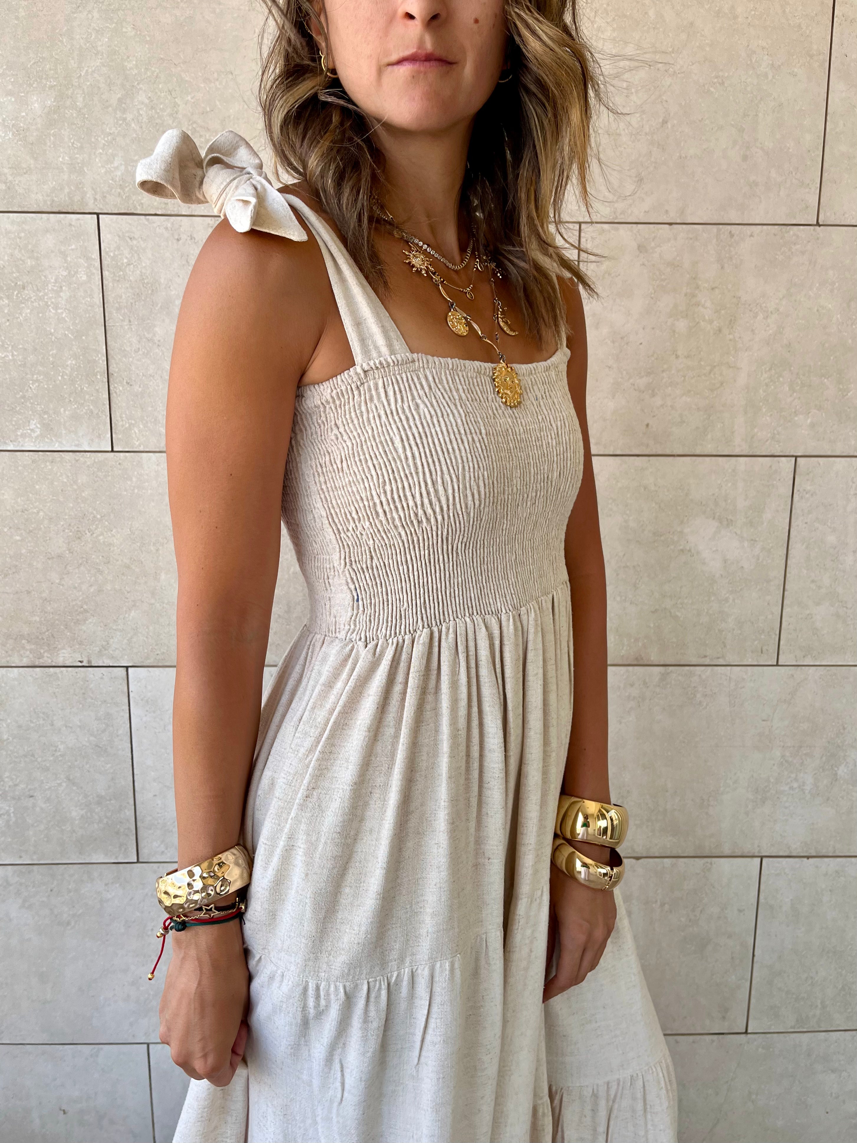 Beige Gypsy Dress