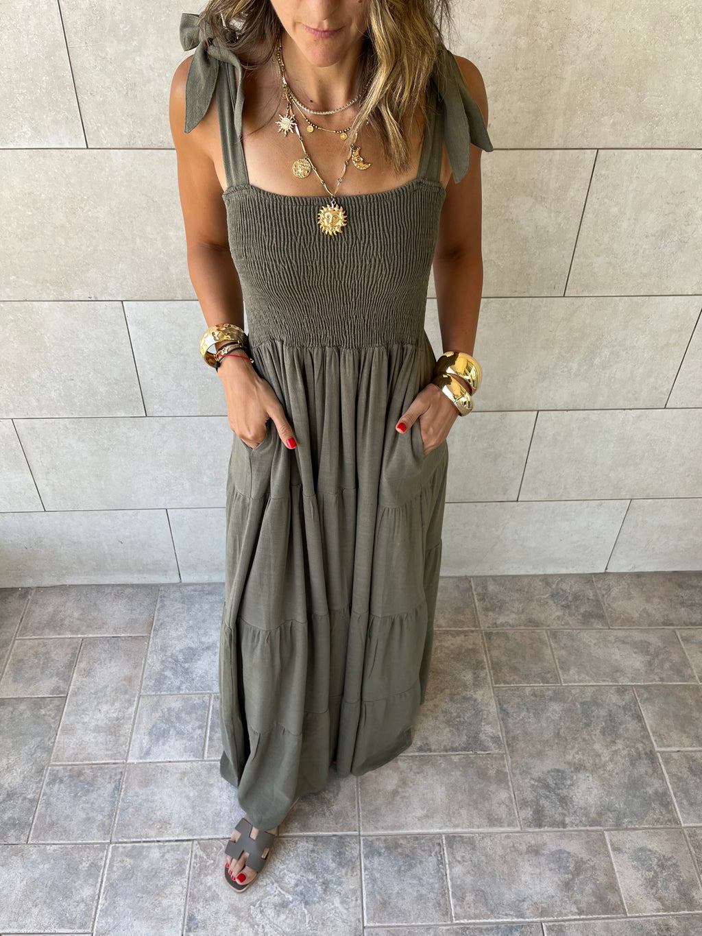 Olive Gypsy Dress