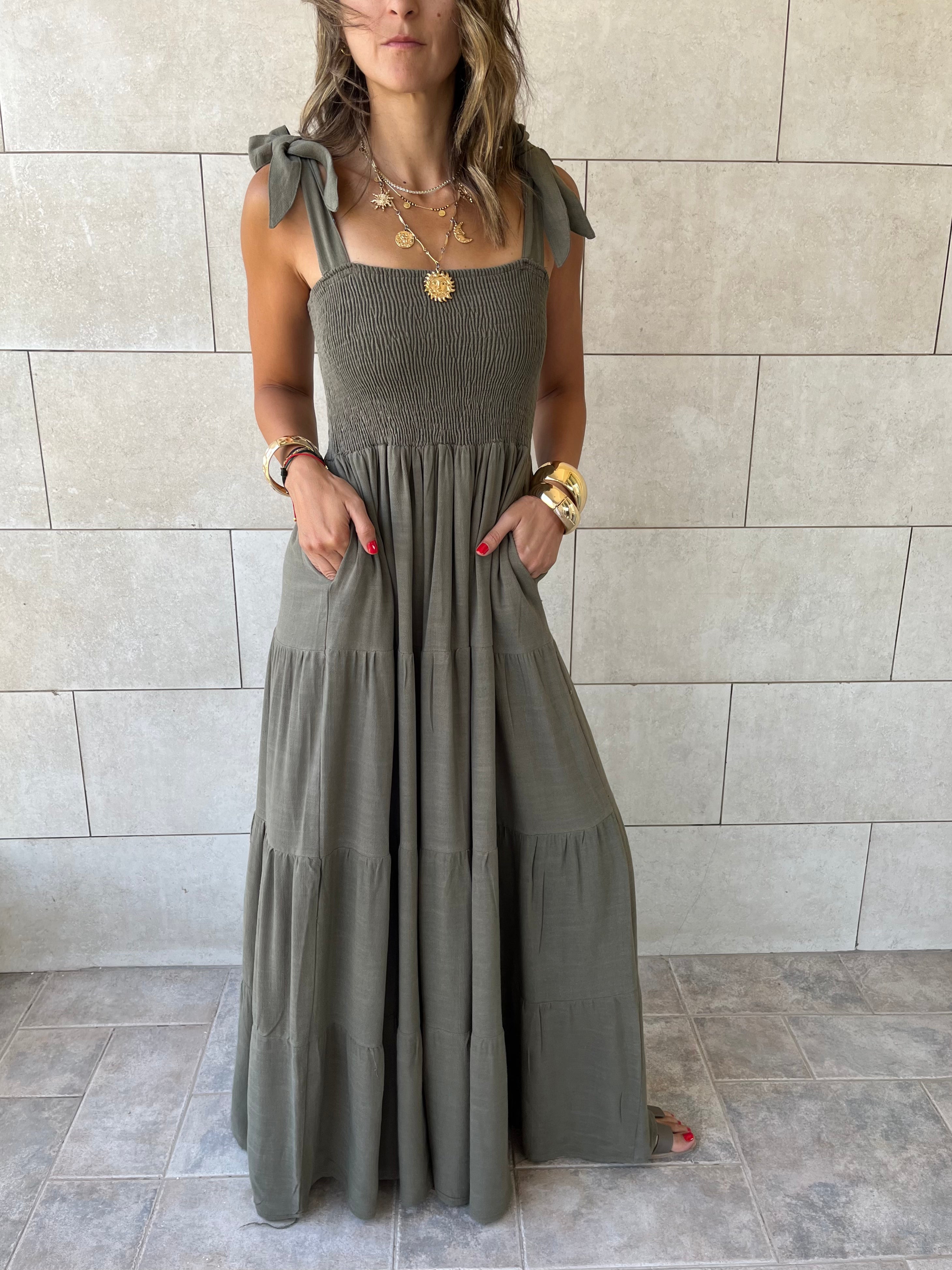 Olive Gypsy Dress