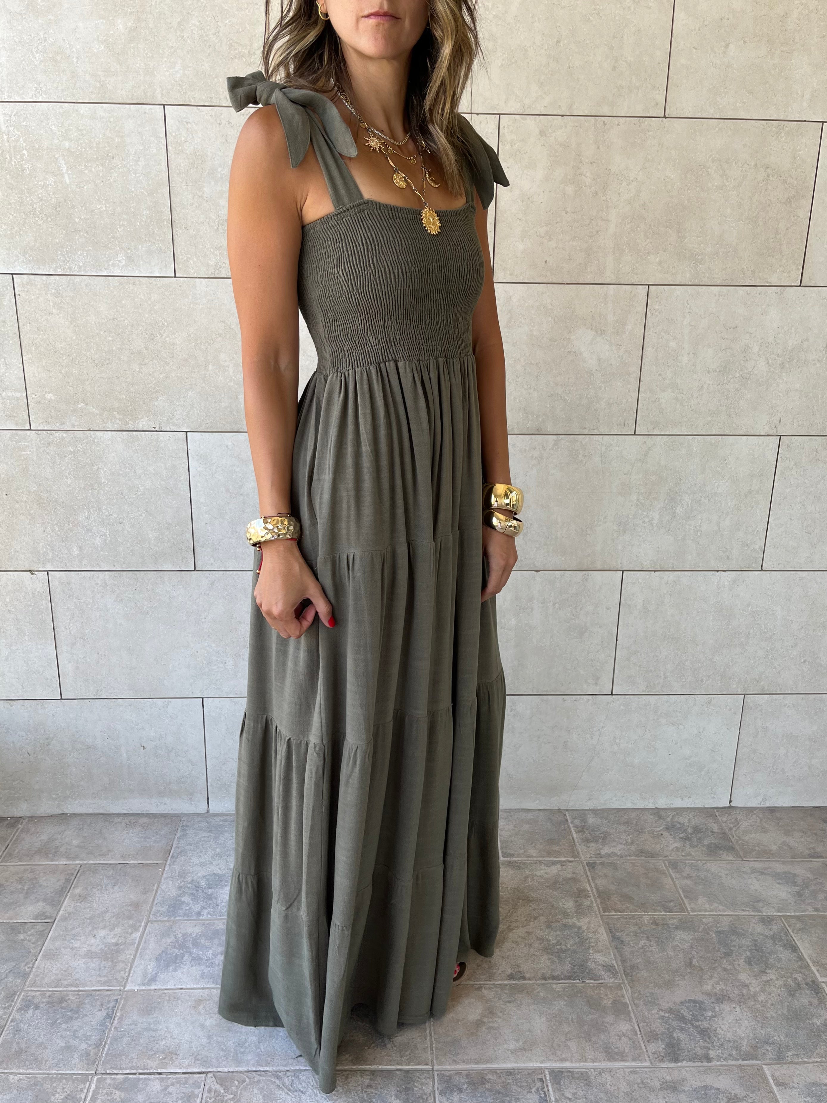 Olive Gypsy Dress
