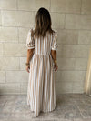 Cafe Cottage Core Front Tie Dress