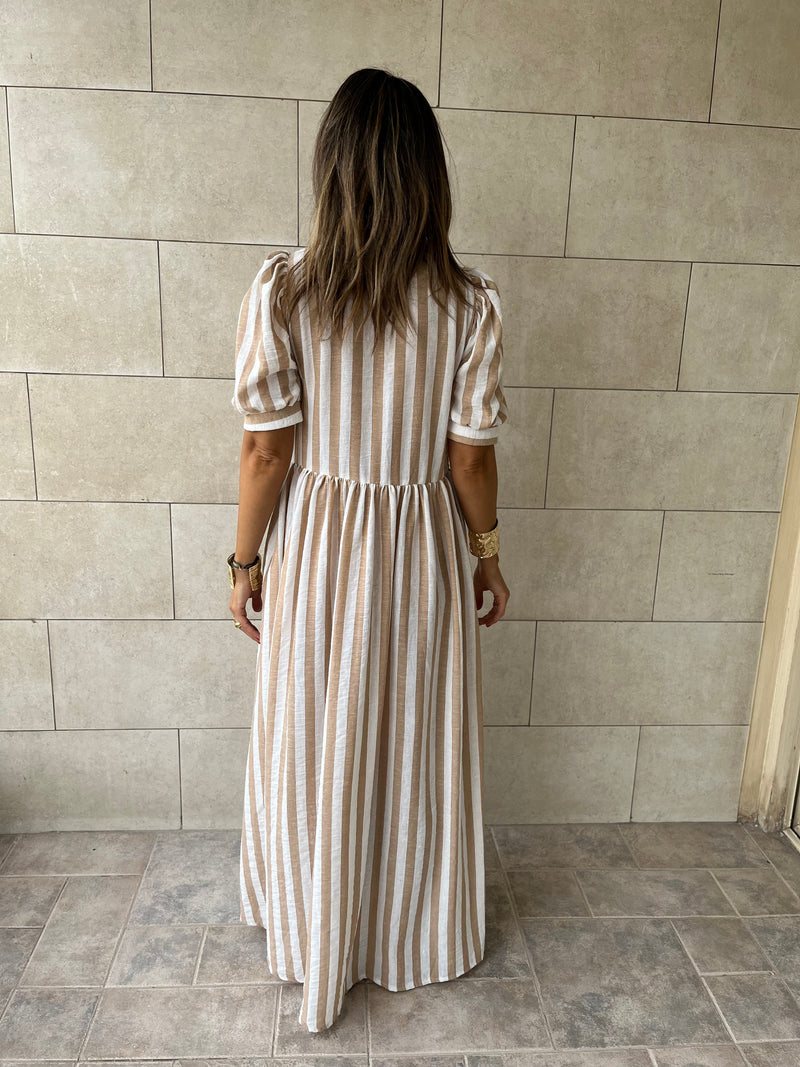 Cafe Cottage Core Front Tie Dress