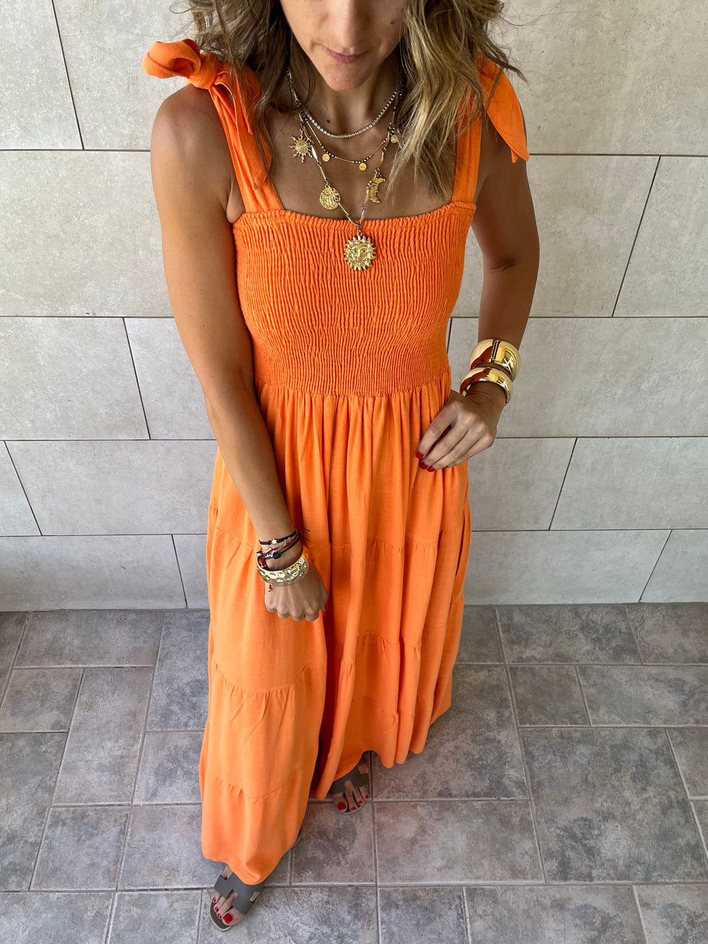 Orange Gypsy Dress