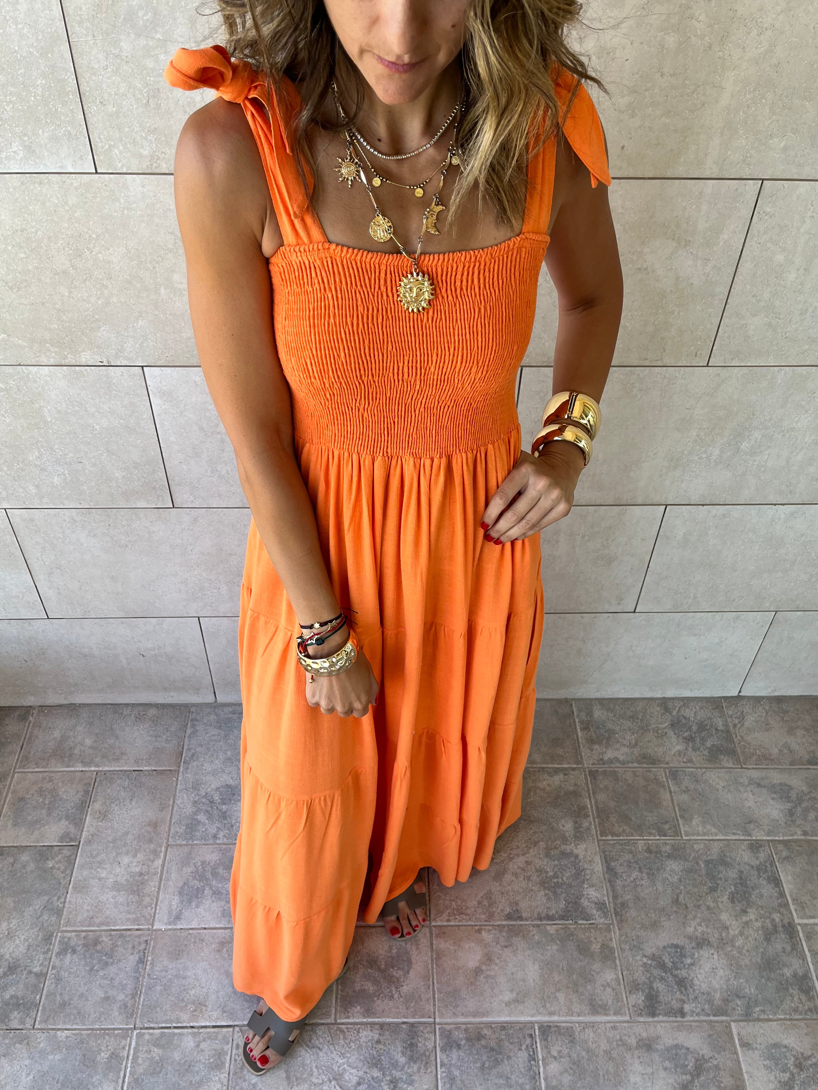 Orange Gypsy Dress