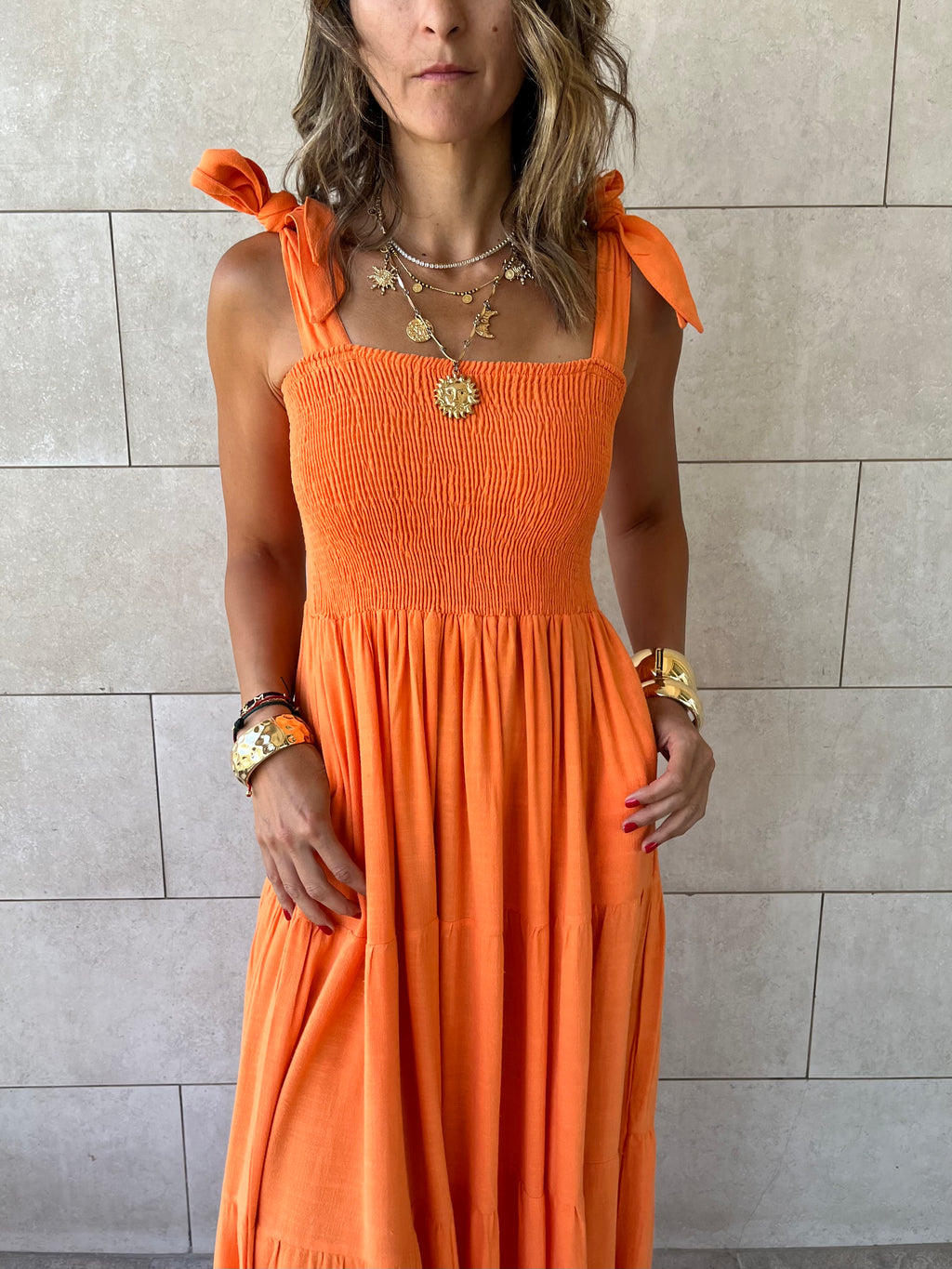 Orange Gypsy Dress