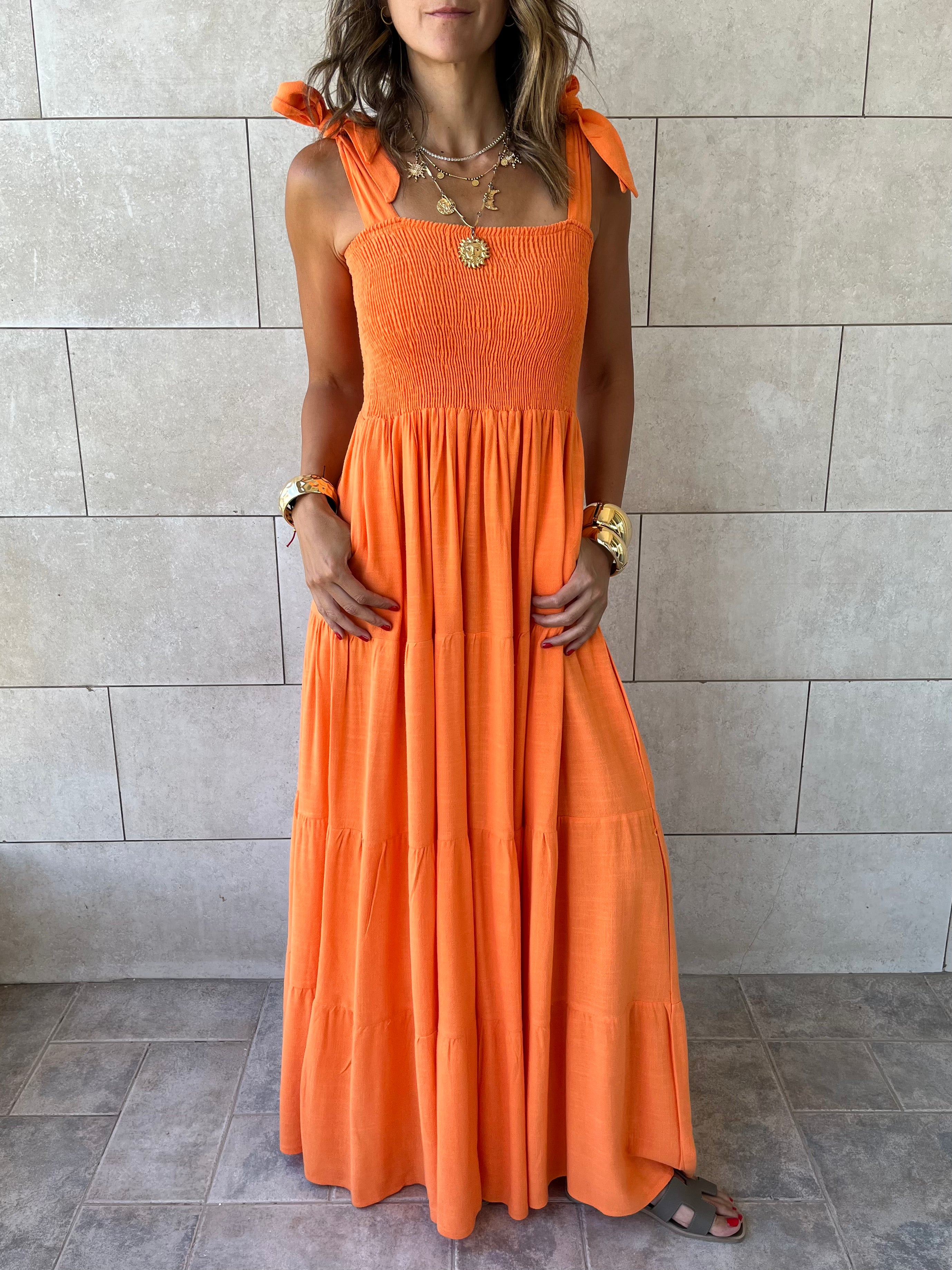 Orange Gypsy Dress