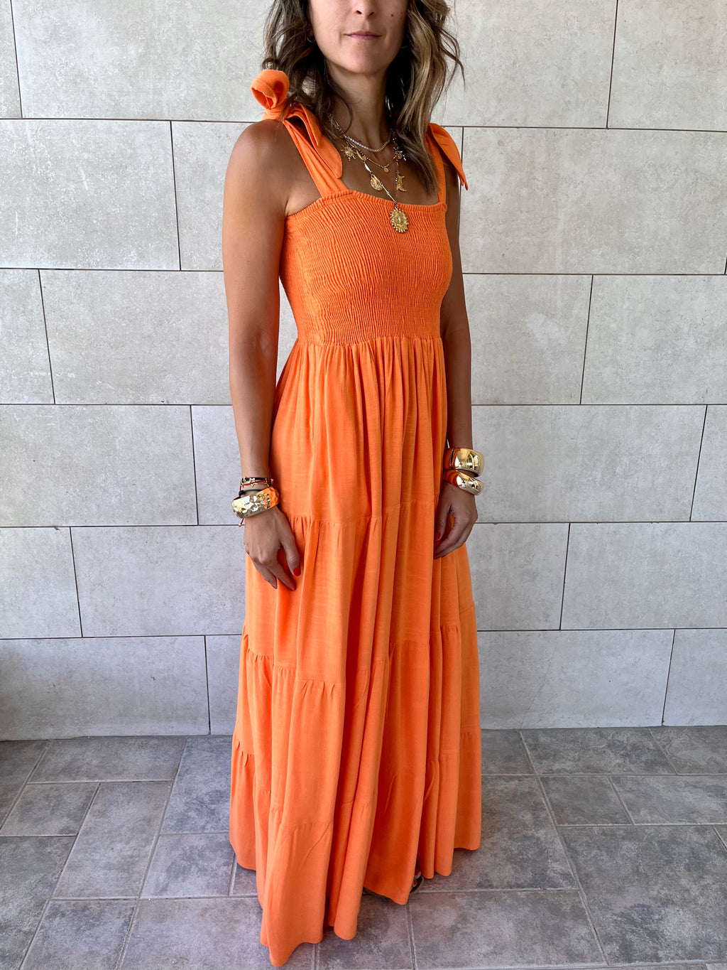 Orange Gypsy Dress
