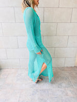 Mint Its About Crochet Coverup