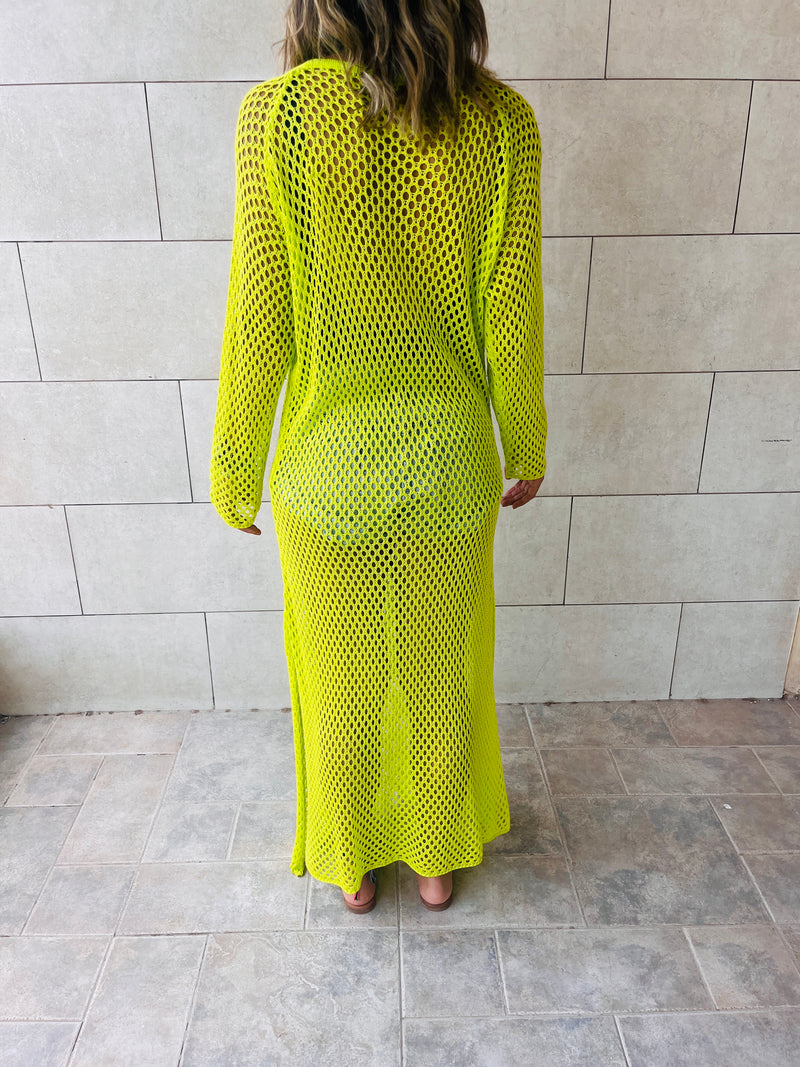 Lime Its About Crochet Coverup