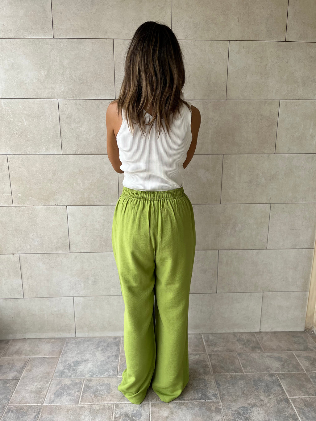 Lime Essential Linen Pants