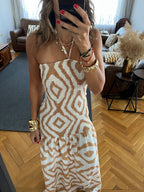 Beige Hawaiian Breeze Dress