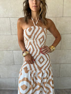 Beige Hawaiian Breeze Dress