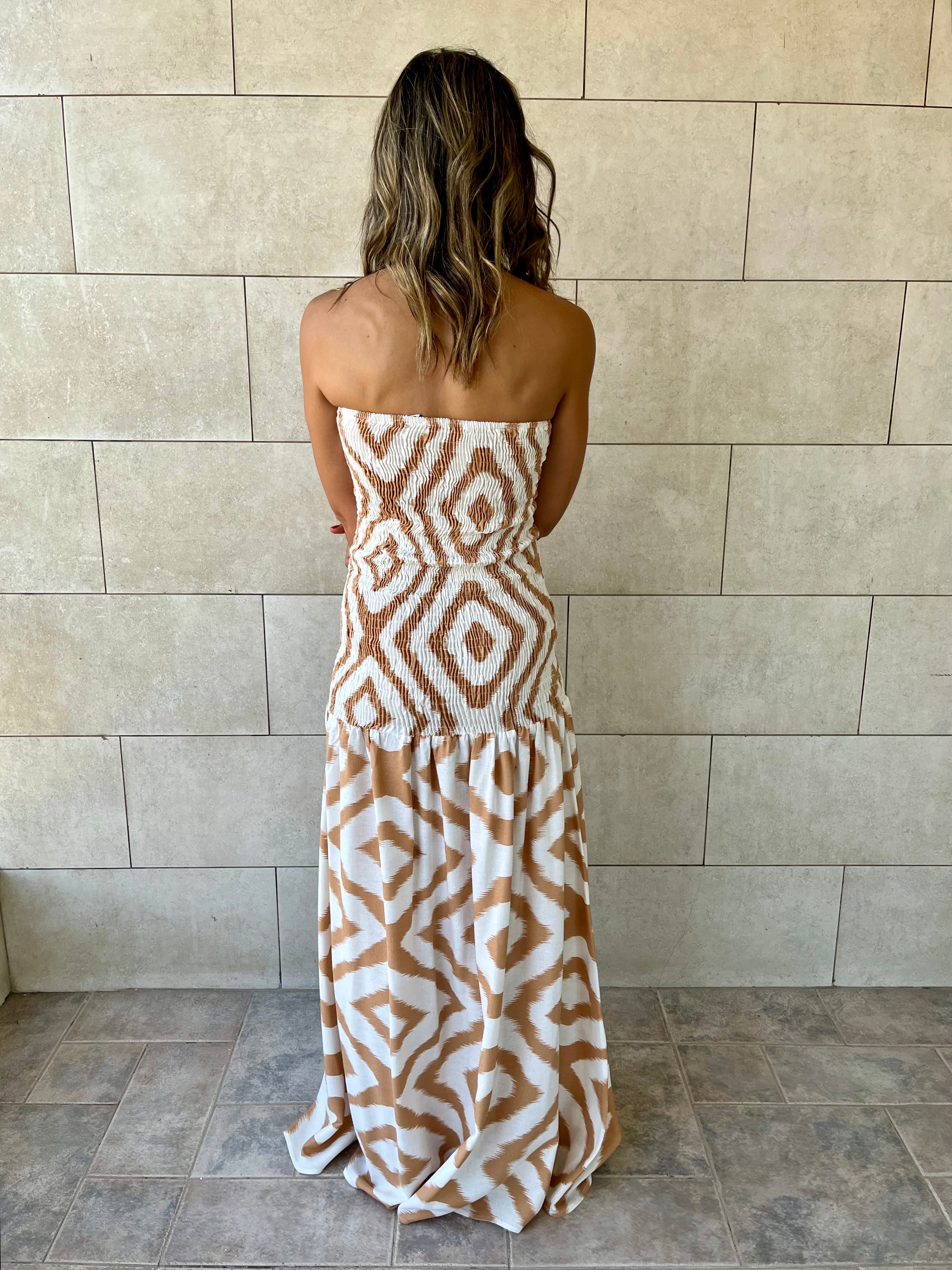 Beige Hawaiian Breeze Dress