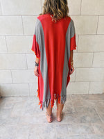 Grey & Orange Wavy In Sahara The Light Cardi