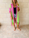 Lime & Pink Wavy In Sahara The Light Cardi