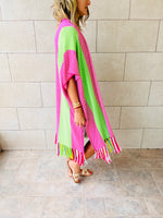 Lime & Pink Wavy In Sahara The Light Cardi