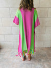 Lime & Pink Wavy In Sahara The Light Cardi