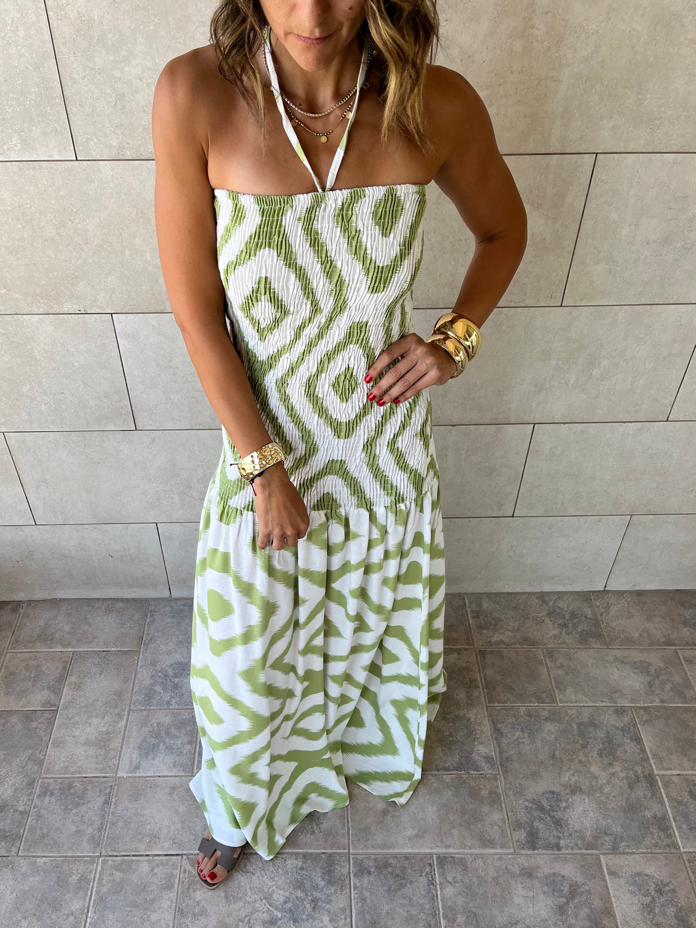 Olive Hawaiian Breeze Dress
