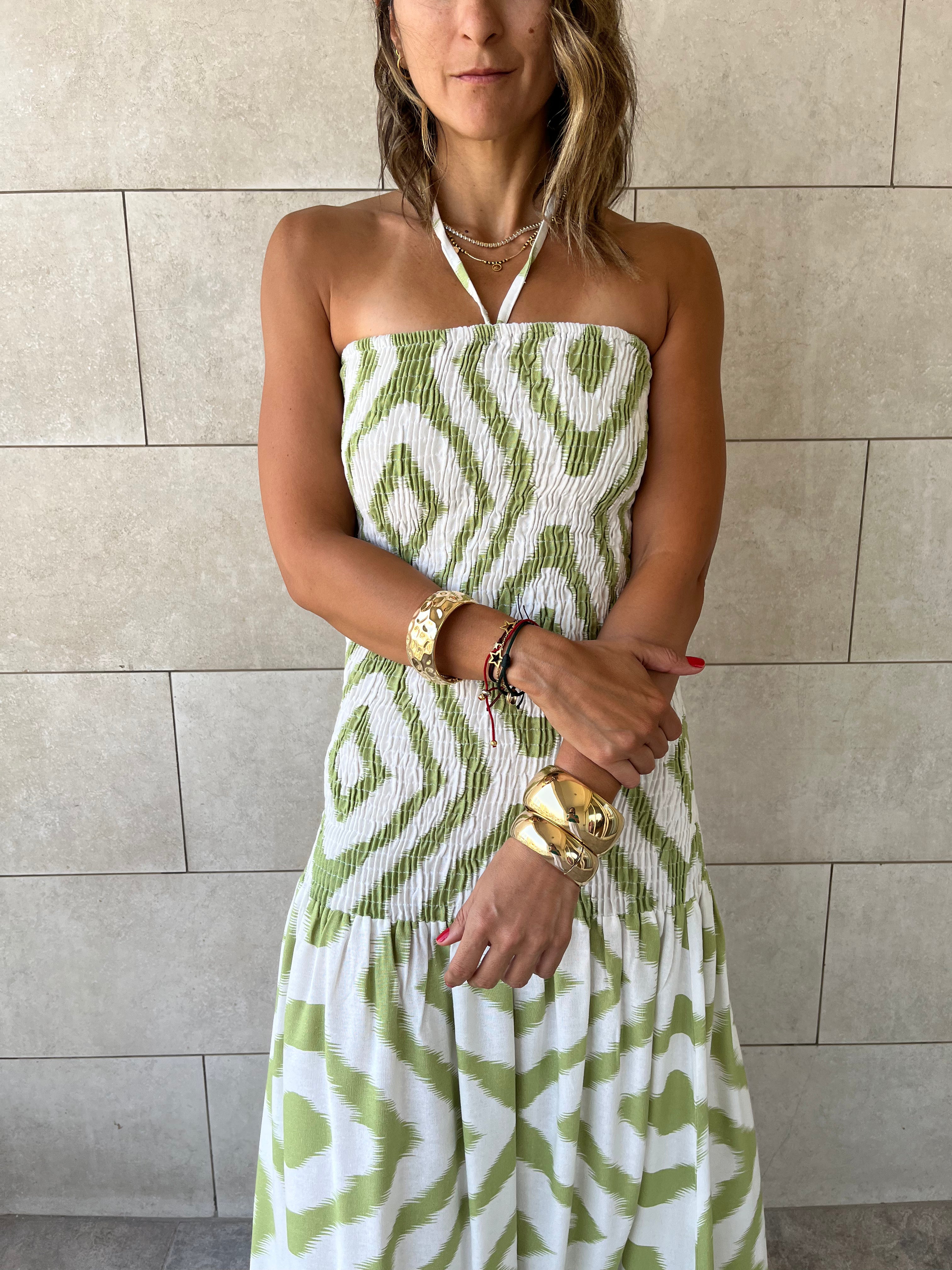 Olive Hawaiian Breeze Dress