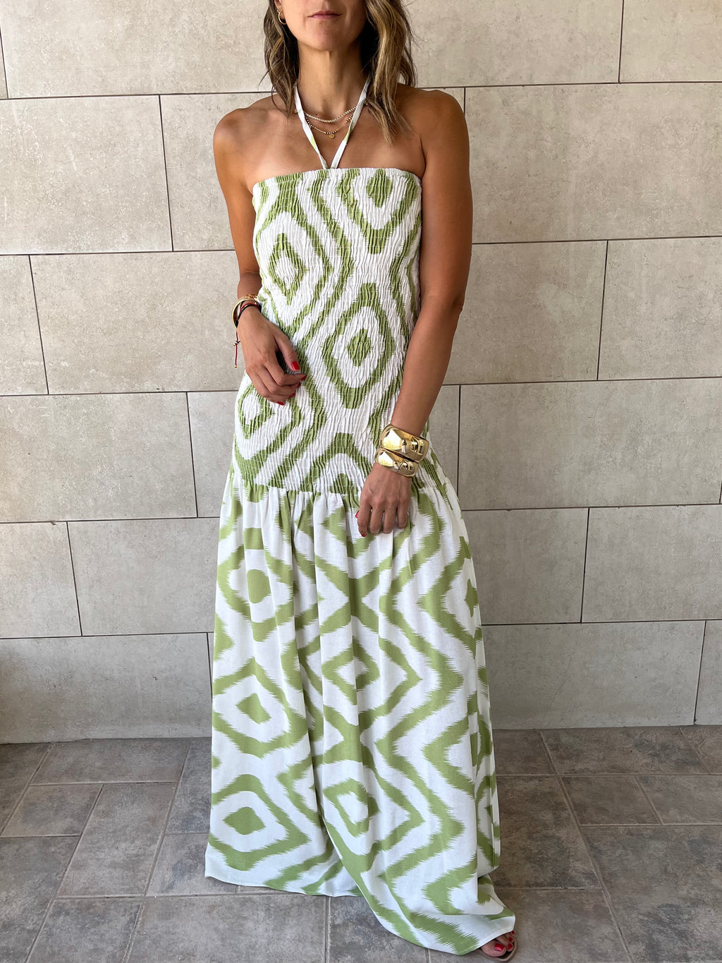 Olive Hawaiian Breeze Dress