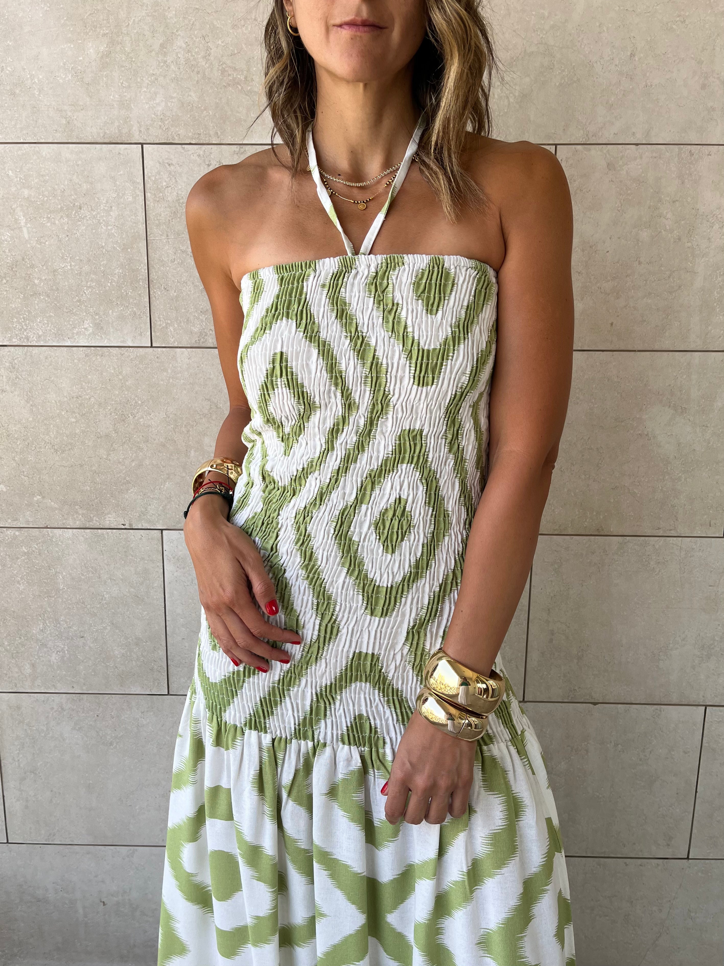 Olive Hawaiian Breeze Dress