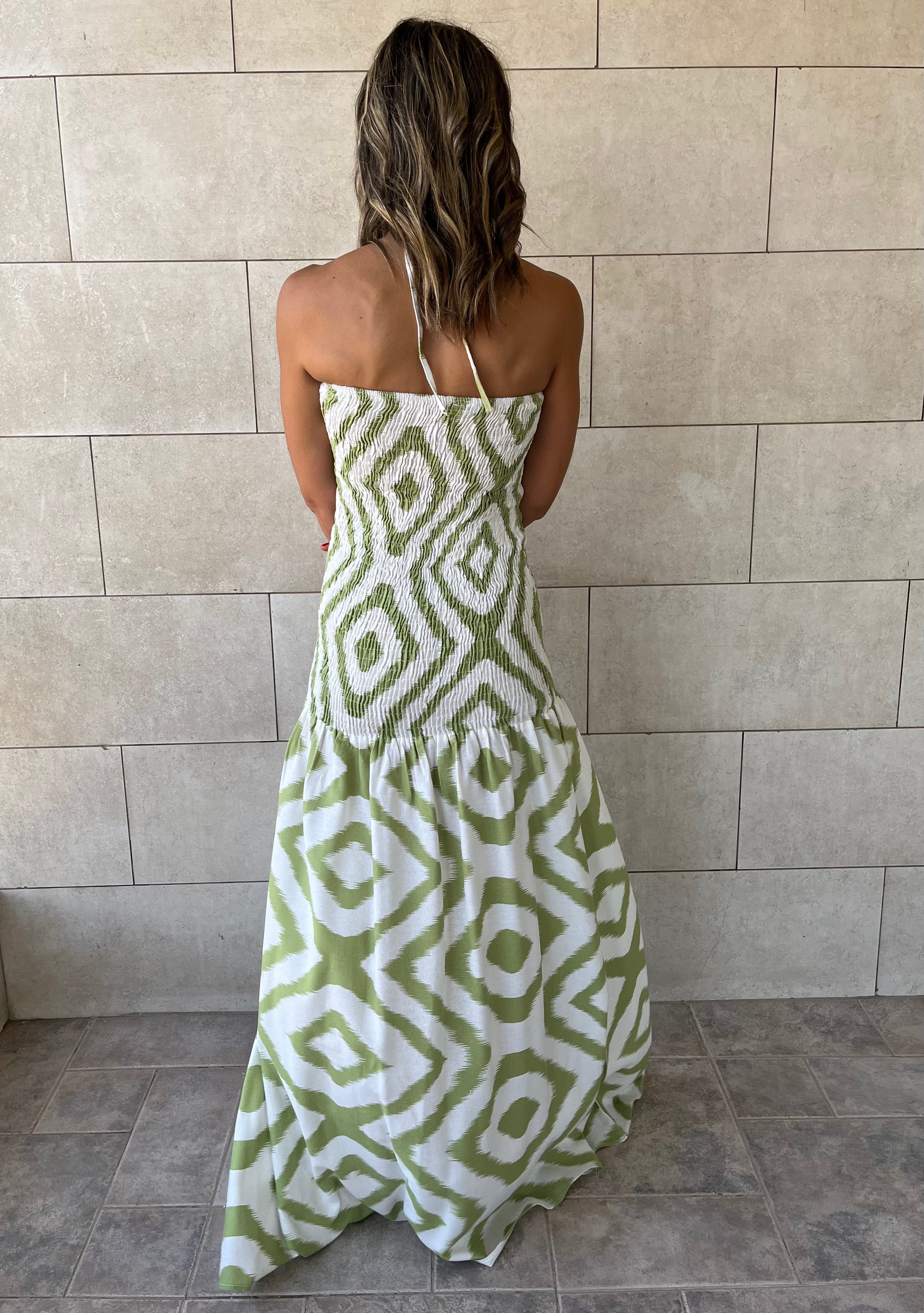 Olive Hawaiian Breeze Dress