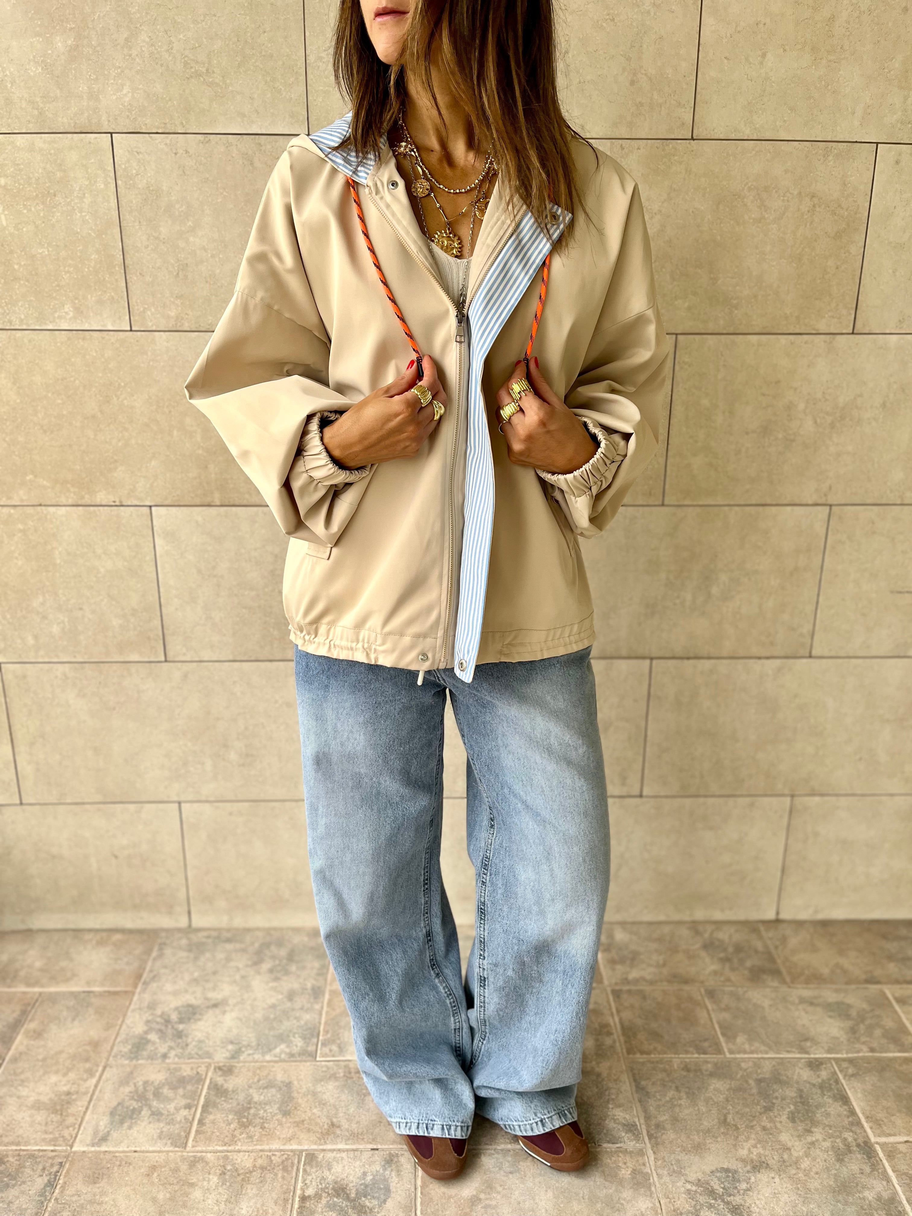 Beige Light Weight Hit The Town Jacket