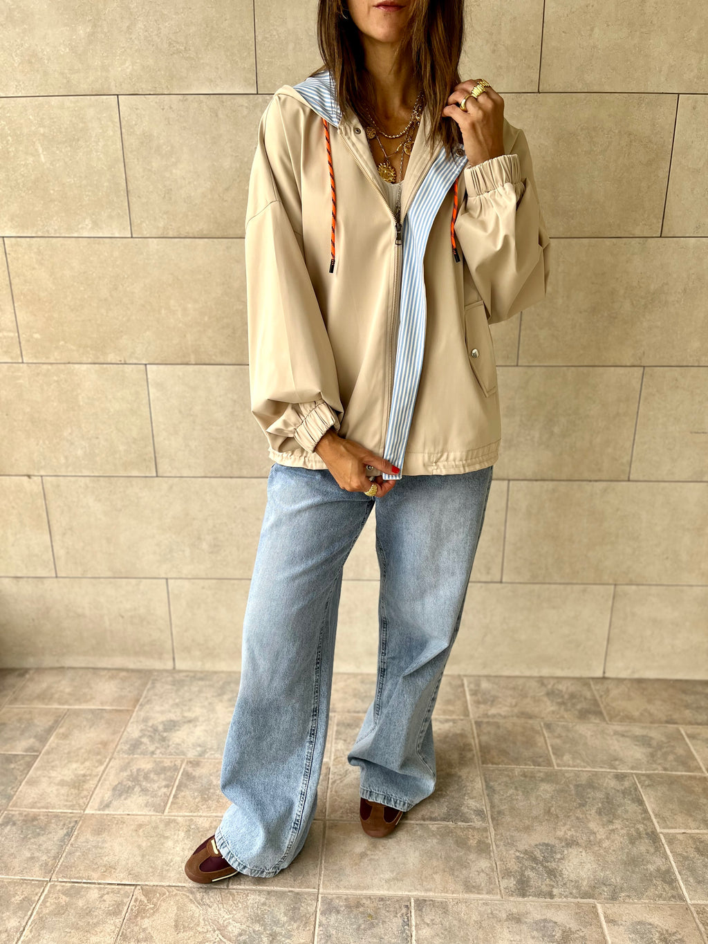 Beige Light Weight Hit The Town Jacket