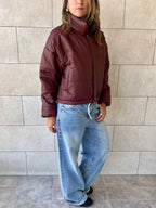 Burgundy Puffer Jacket