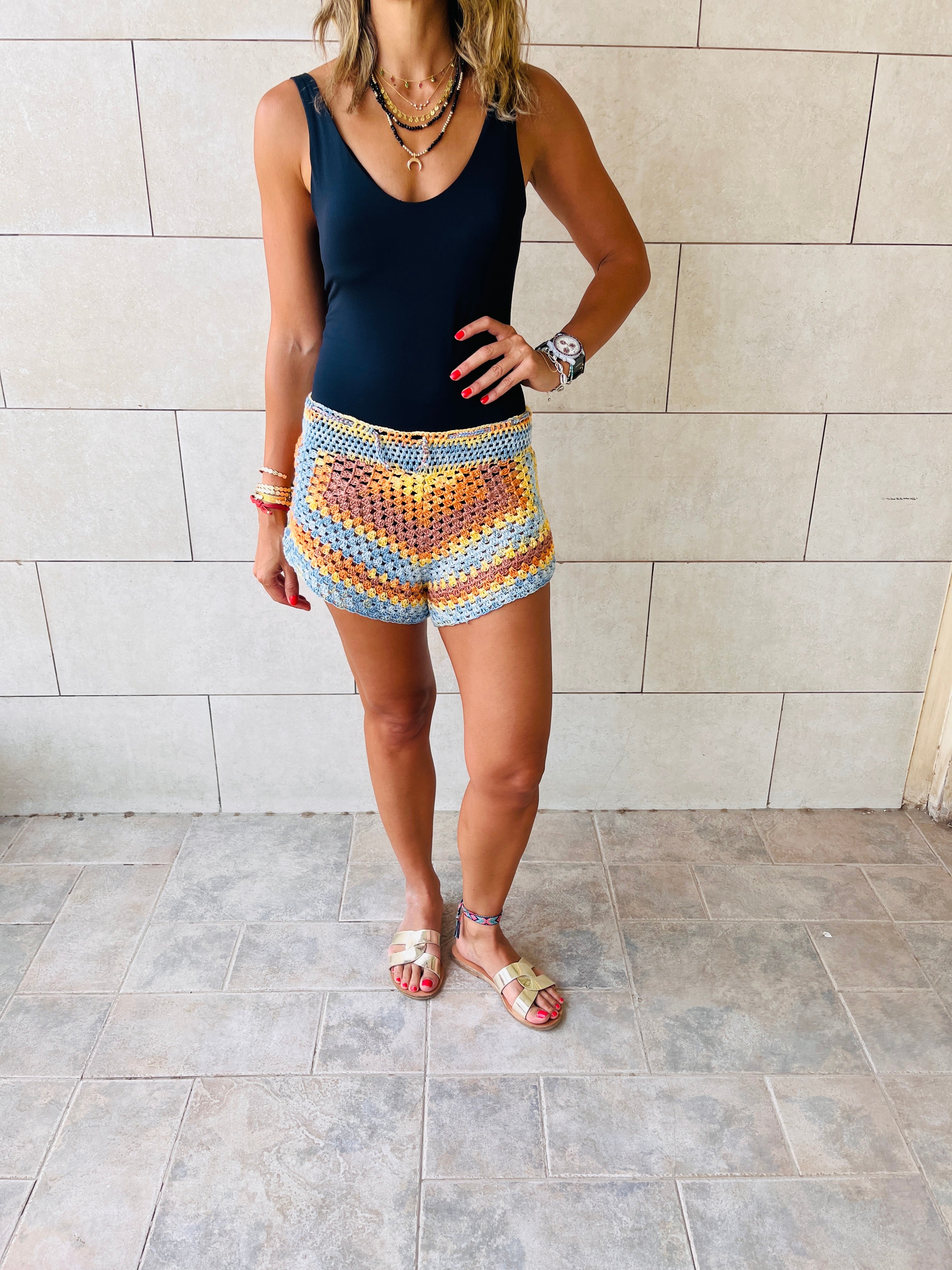 Colors Crochet Shorts