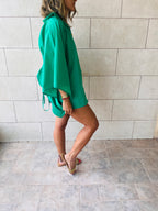Green Pull Through Butterfly Shirt