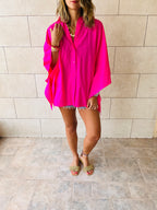 Fuchsia Pull Through Butterfly Shirt