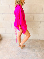 Fuchsia Pull Through Butterfly Shirt