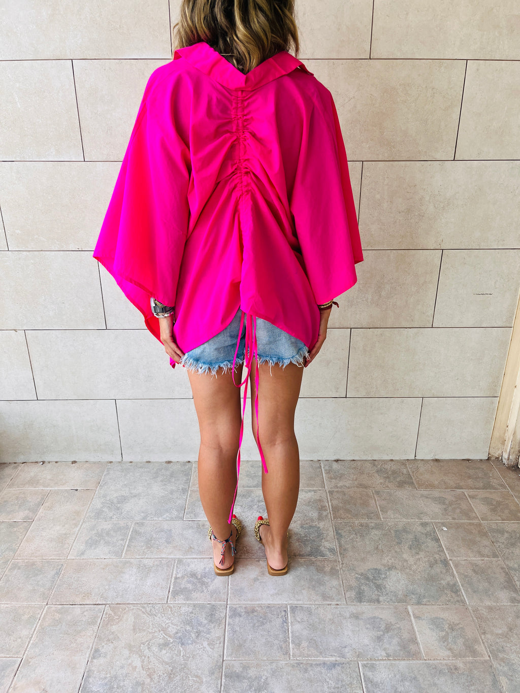 Fuchsia Pull Through Butterfly Shirt