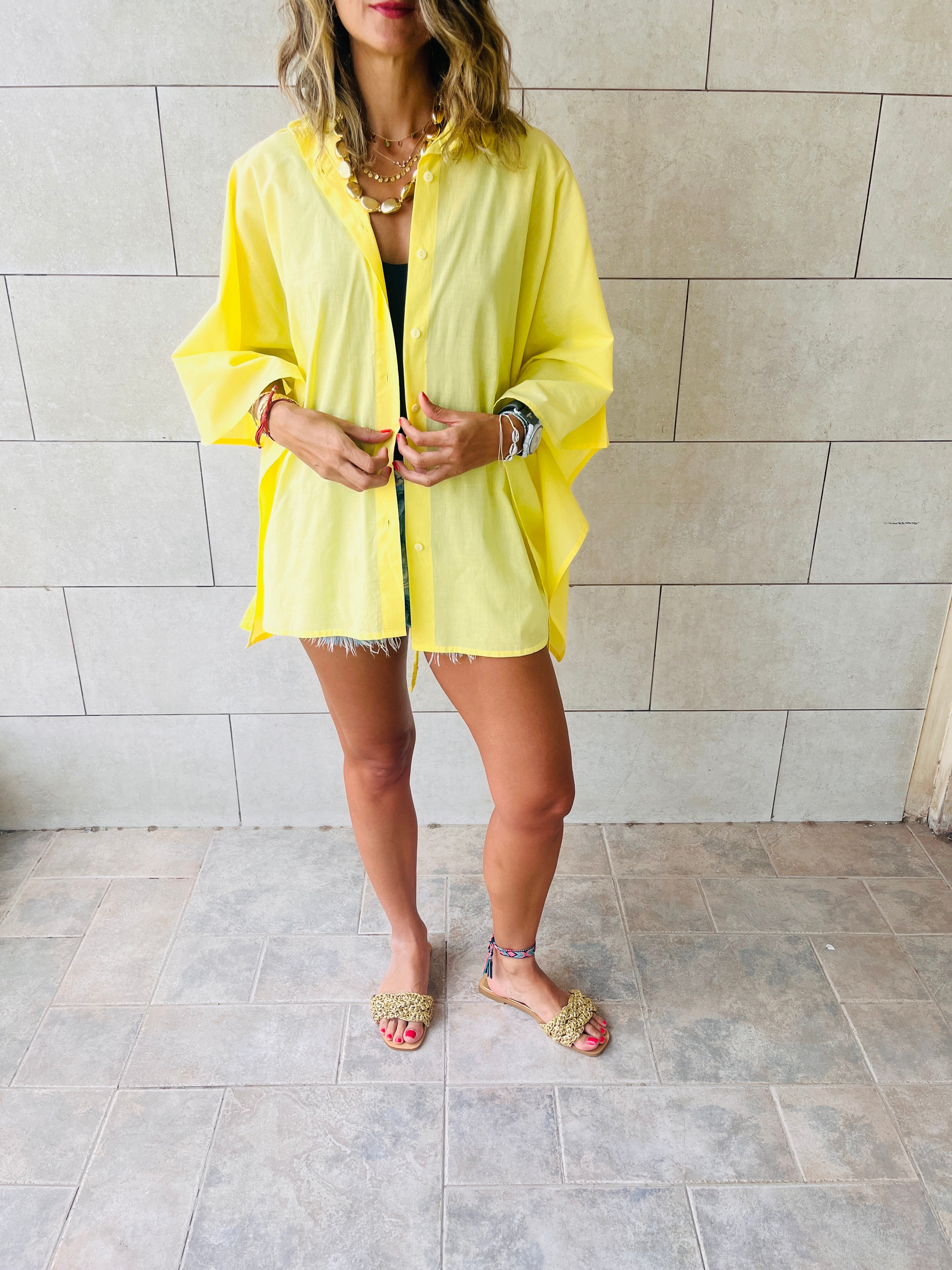 Yellow Pull Through Butterfly Shirt