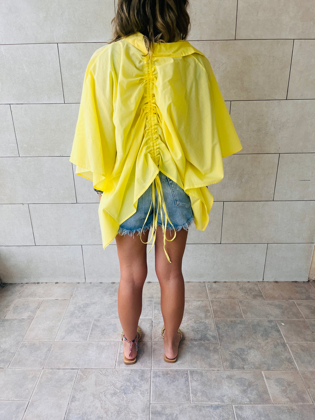 Yellow Pull Through Butterfly Shirt