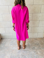 Fuchsia Oversized Beach Shirt