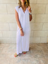 White Sleeveless Cardi Dress