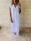 White Sleeveless Cardi Dress