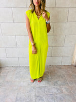 Lime Sleeveless Cardi Dress