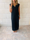 Black Sleeveless Cardi Dress