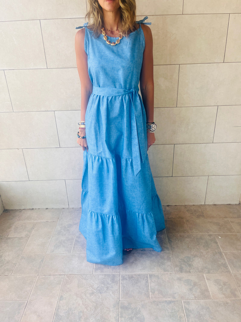 Blue Picnic Table Dress