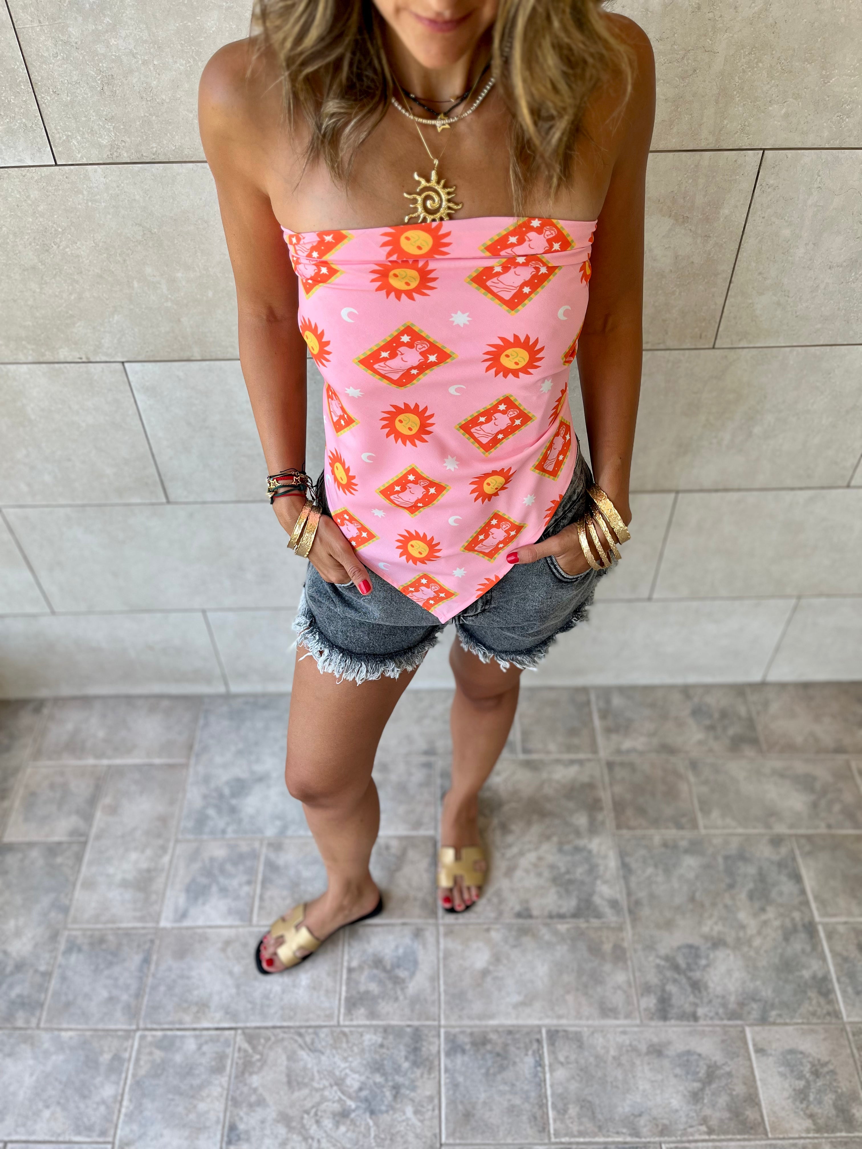 Sunset Printed Bandeau