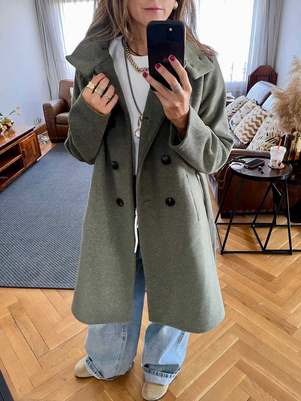 Olive Belted Coat