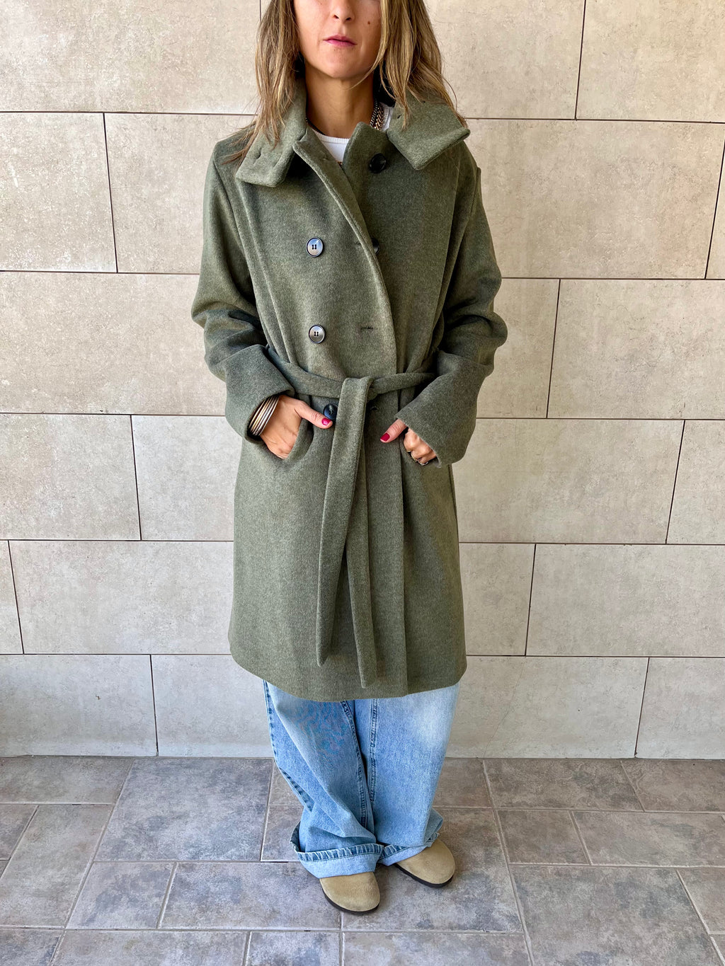 Olive Belted Coat